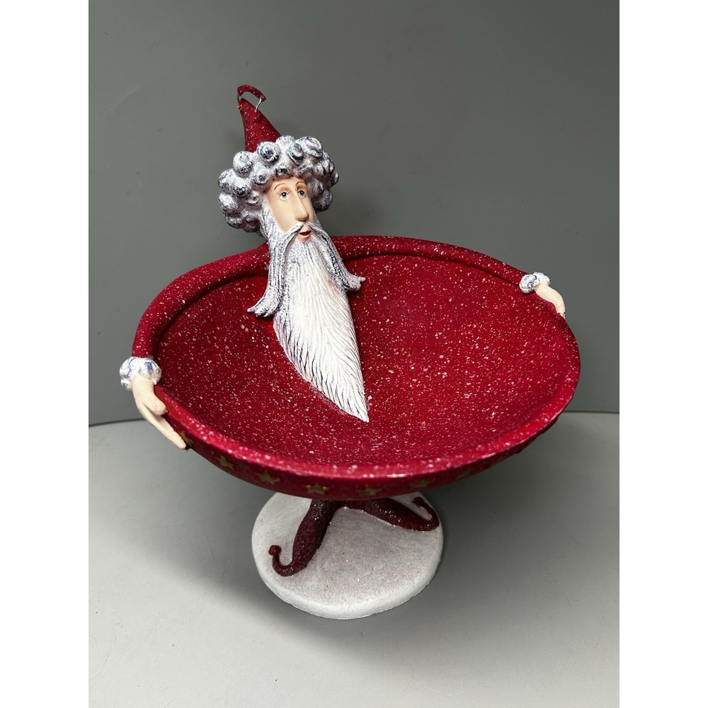 Department 56 Patience Brewster Krinkles Santa Speckled Candy Bowl As-Shown